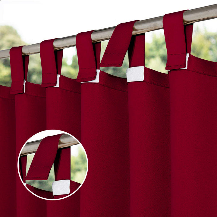 Deck Curtains With Velcro Tab Top, Outdoor Deck Curtains, Waterproof Velcro Tab Top Deck Curtains, 1 Pcs