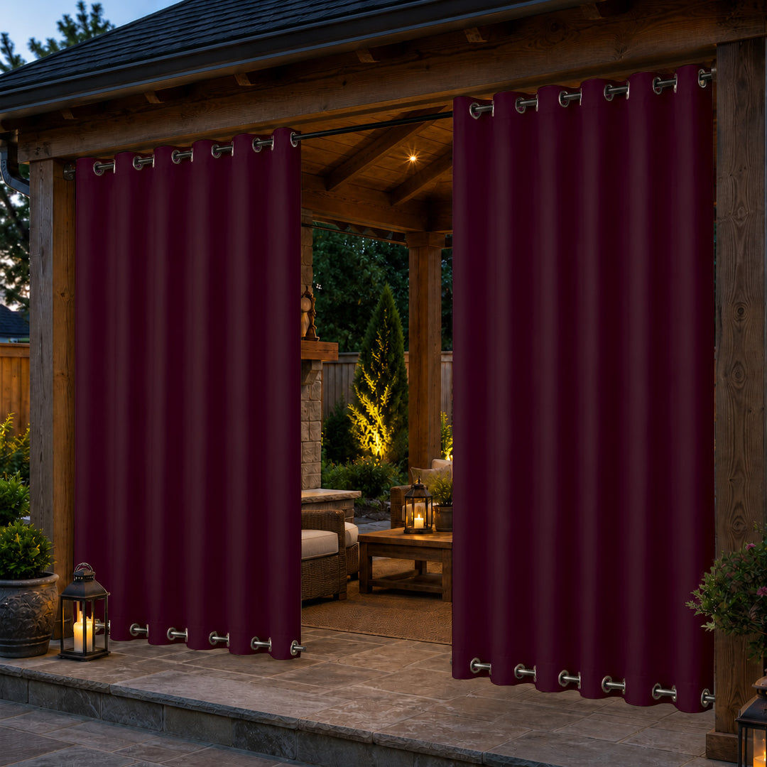 Pavilion Curtains With Grommets Top &amp; Bottom, Waterproof Pavilion Curtains, Grommets Top &amp; Bottom Pavilion Curtains, 1 Pcs