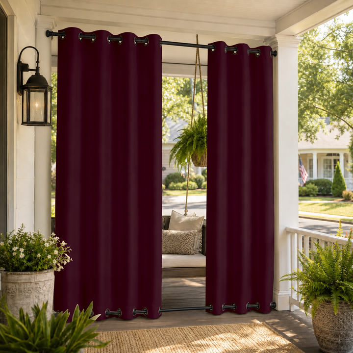 Porch Curtains With Grommets Top &amp; Bottom, Waterproof Porch Curtains, Grommets Top &amp; Bottom Porch Curtains, 1 Pcs