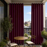 Balcony Curtains With Grommets Top & Bottom, Waterproof Balcony Curtains, Grommets Top & Bottom Balcony Curtains, 1 Pcs