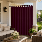Porch Curtains With Velcro Tab Top, Outdoor Porch  Curtains, Waterproof Velcro Tab Top Porch Curtains, 1 Pcs