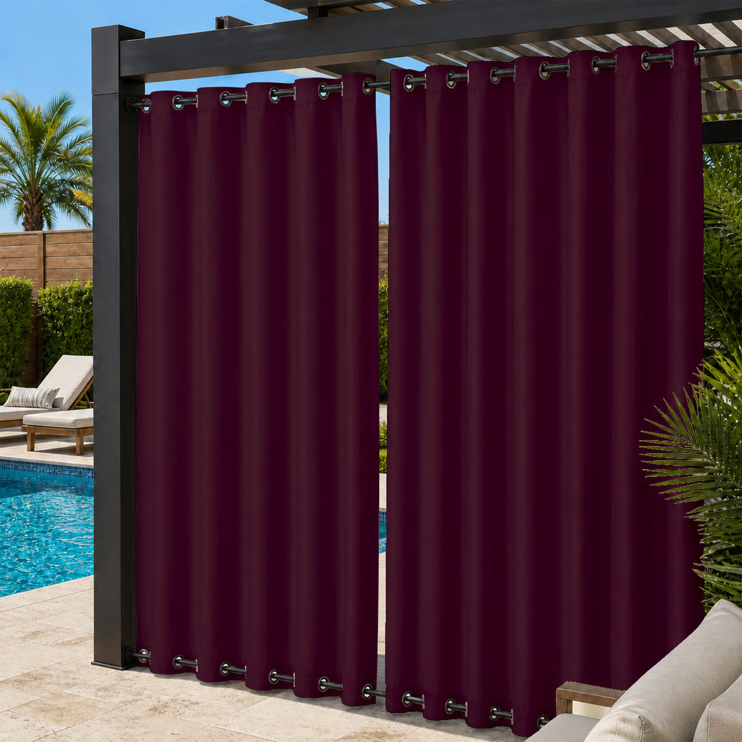 Pool Curtains With Grommets Top &amp; Bottom, Waterproof Pool Curtains, Grommets Top &amp; Bottom Pool Curtains, 1 Pcs