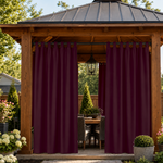 Gazebo Curtains With Velcro Tab Top, Outdoor Gazebo Curtains, Waterproof Velcro Tab Top Gazebo Curtains, 1 Pcs