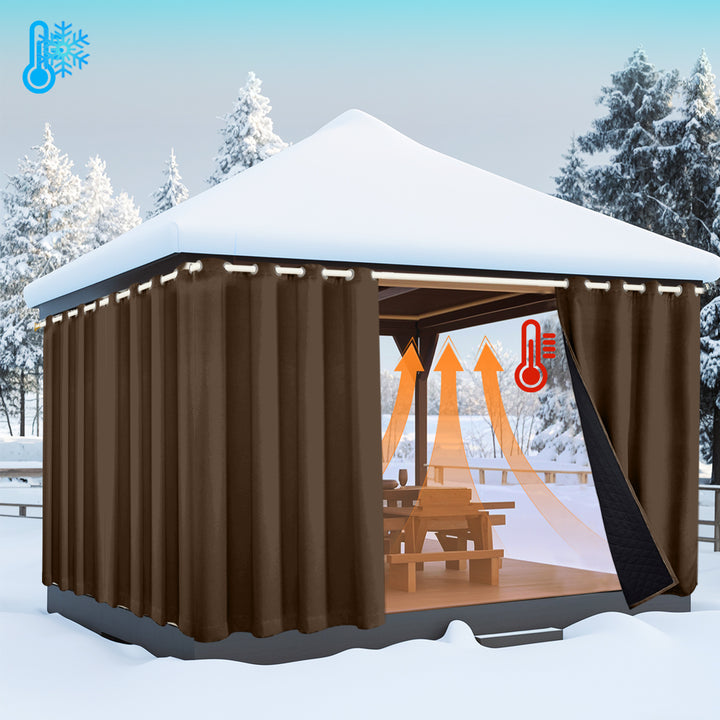 Outdoor Cold Proof Curtains to Reduce Noise Insulation Blackout, Cold Proof Outdoor Curtains