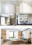 Upgraded White Aluminum Curtain Track, with Curved track, Can be Used as an Extension Track Rod, Ceiling or Wall mount, Indoor or Outdoor