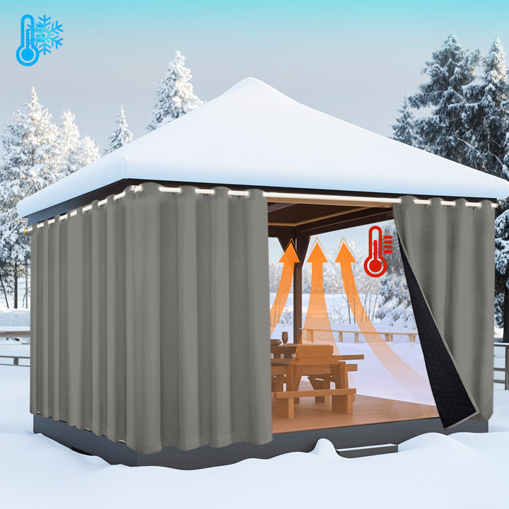 Outdoor Cold Proof Curtains to Reduce Noise Insulation Blackout, Cold Proof Outdoor Curtains