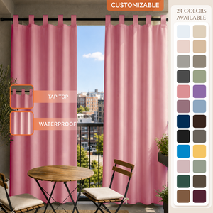 Balcony Curtains With Tab Top, Outdoor Balcony Curtains, Waterproof Tab Top Balcony Curtains, 1 Pcs (Copy)