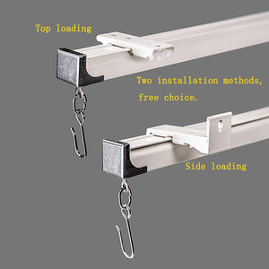 Upgraded White Aluminum Curtain Track, with Curved track, Can be Used as an Extension Track Rod, Ceiling or Wall mount, Indoor or Outdoor