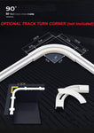 Upgraded White Aluminum Curtain Track, with Curved track, Can be Used as an Extension Track Rod, Ceiling or Wall mount, Indoor or Outdoor