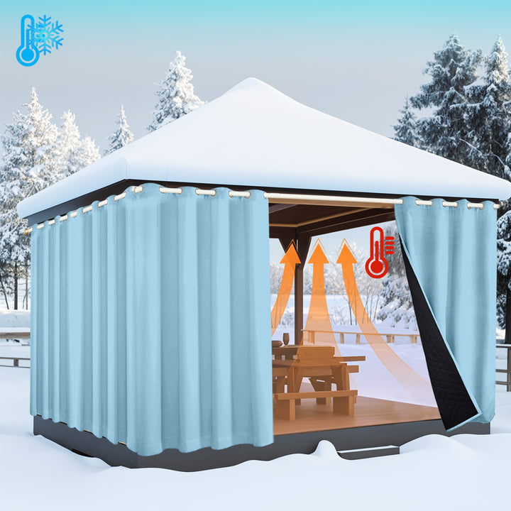 Outdoor Cold Proof Curtains to Reduce Noise Insulation Blackout, Cold Proof Outdoor Curtains