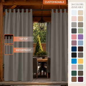 Gazeb oCurtains With Tab Top, Outdoor Gazebo Curtains, Waterproof Tab Top Gazebo Curtains, 1 Pcs (Copy)