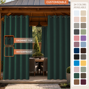 Gazebo Curtains With Grommets Top, Waterproof Gazebo Curtains, Grommets Top Gazebo Curtains, 1 Pcs