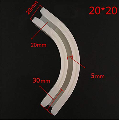 Upgraded White Aluminum Curtain Track, with Curved track, Can be Used as an Extension Track Rod, Ceiling or Wall mount, Indoor or Outdoor