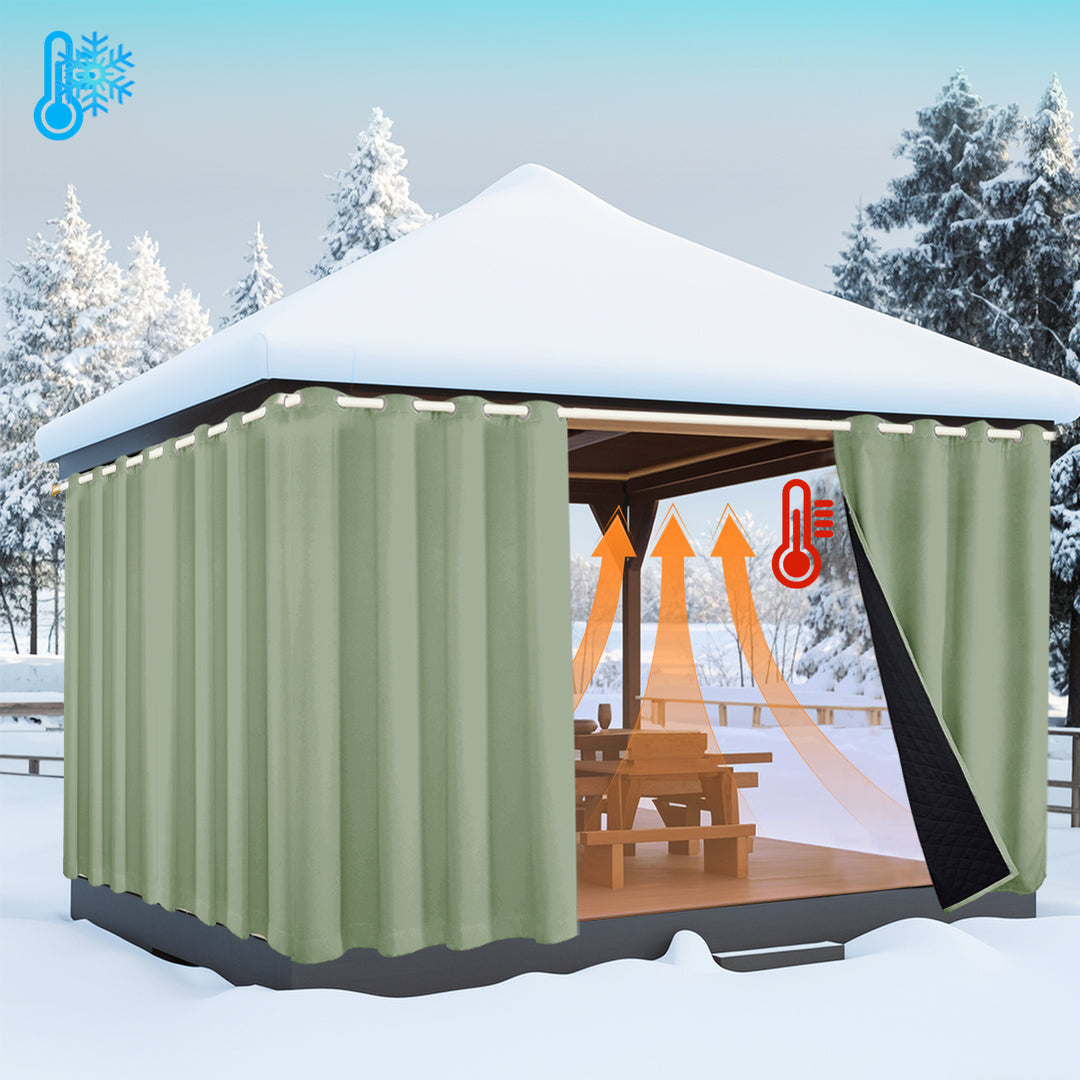 Outdoor Cold Proof Curtains to Reduce Noise Insulation Blackout, Cold Proof Outdoor Curtains