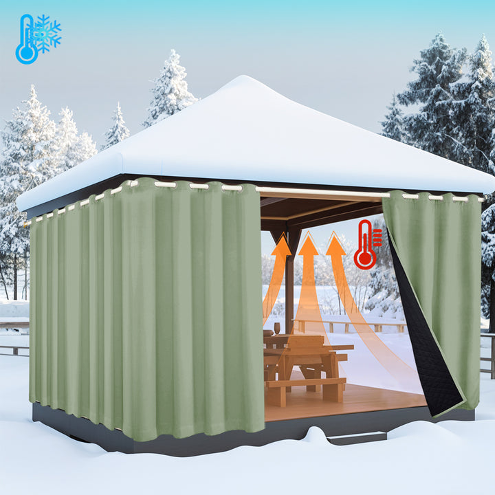 Outdoor Cold Proof Curtains to Reduce Noise Insulation Blackout, Cold Proof Outdoor Curtains