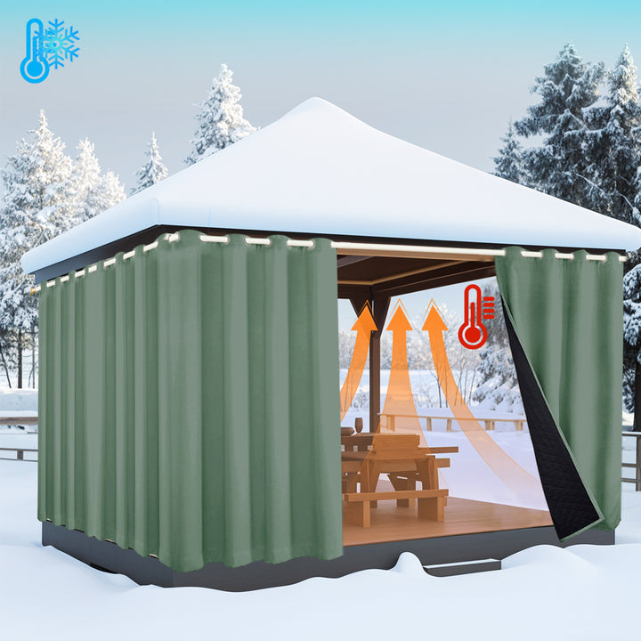 Outdoor Cold Proof Curtains to Reduce Noise Insulation Blackout, Cold Proof Outdoor Curtains
