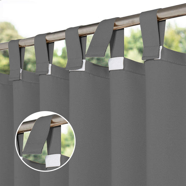 Deck Curtains With Velcro Tab Top, Outdoor Deck Curtains, Waterproof Velcro Tab Top Deck Curtains, 1 Pcs
