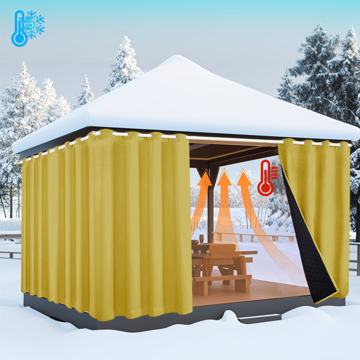 Outdoor Cold Proof Curtains to Reduce Noise Insulation Blackout, Cold Proof Outdoor Curtains