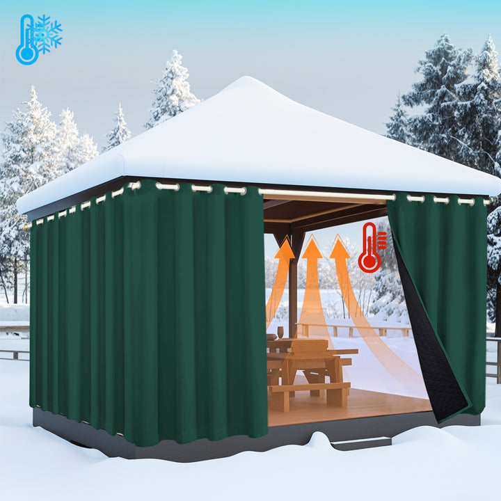 Outdoor Cold Proof Curtains to Reduce Noise Insulation Blackout, Cold Proof Outdoor Curtains