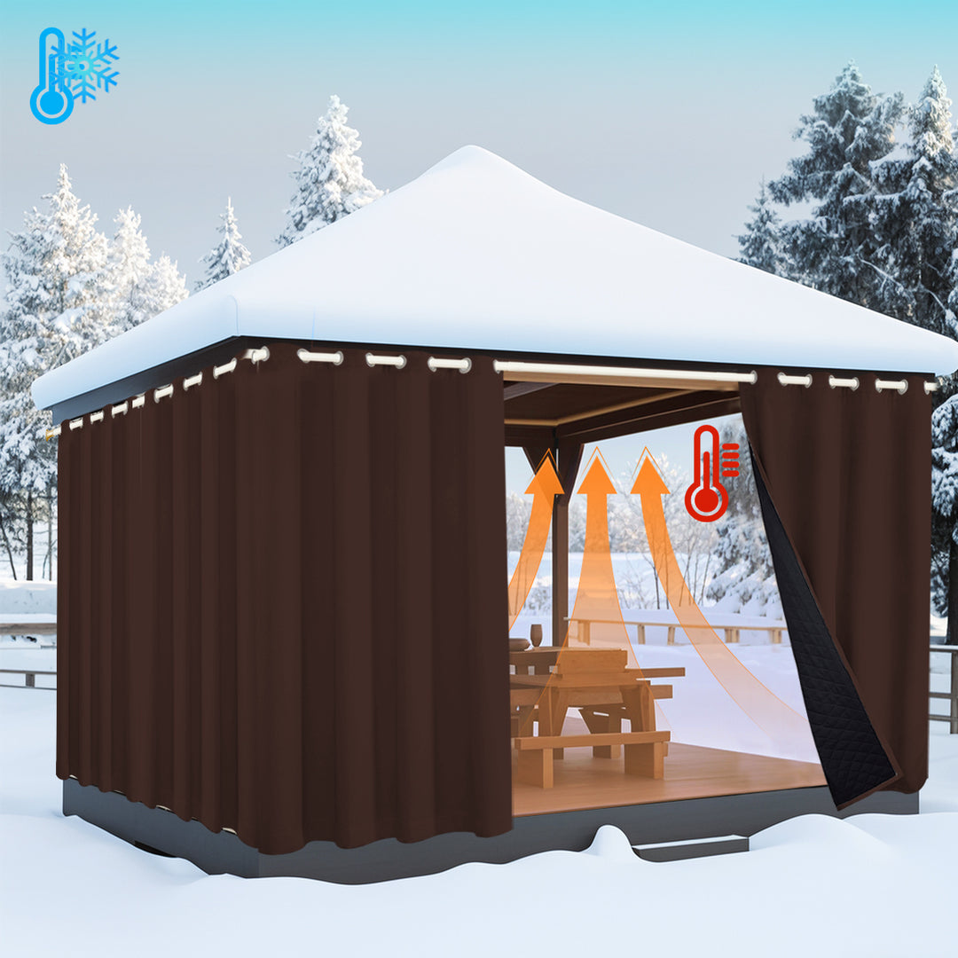 Outdoor Cold Proof Curtains to Reduce Noise Insulation Blackout, Cold Proof Outdoor Curtains