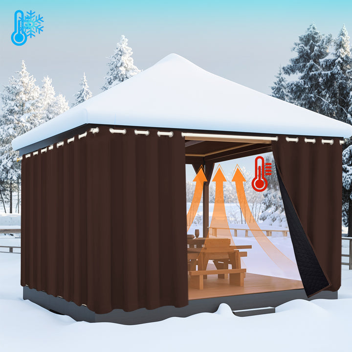 Outdoor Cold Proof Curtains to Reduce Noise Insulation Blackout, Cold Proof Outdoor Curtains