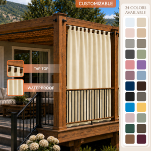 Deck Curtains With Tab Top, Outdoor Deck Curtains, Waterproof Tab Top Deck Curtains, 1 Pcs
