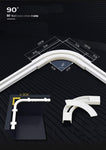 Upgraded White Aluminum Curtain Track, with Curved track, Can be Used as an Extension Track Rod, Ceiling or Wall mount, Indoor or Outdoor