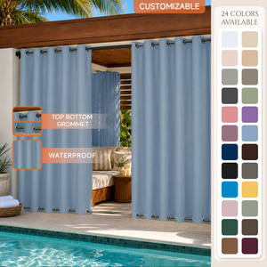 Cabana Curtains With Grommets Top & Bottom, Waterproof Cabana Curtains, Grommets Top & Bottom Cabana Curtains, 1 Pcs