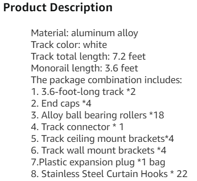 Upgraded White Aluminum Curtain Track, with Curved track, Can be Used as an Extension Track Rod, Ceiling or Wall mount, Indoor or Outdoor