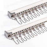 Upgraded White Aluminum Curtain Track, with Curved track, Can be Used as an Extension Track Rod, Ceiling or Wall mount, Indoor or Outdoor