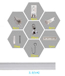 Upgraded White Aluminum Curtain Track, with Curved track, Can be Used as an Extension Track Rod, Ceiling or Wall mount, Indoor or Outdoor