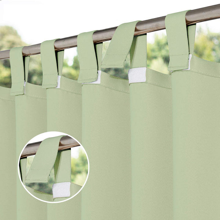 Deck Curtains With Velcro Tab Top, Outdoor Deck Curtains, Waterproof Velcro Tab Top Deck Curtains, 1 Pcs