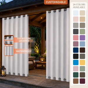 Pavilion Curtains With Grommets Top & Bottom, Waterproof Pavilion Curtains, Grommets Top & Bottom Pavilion Curtains, 1 Pcs