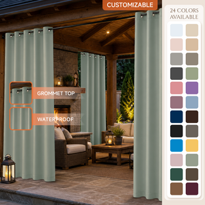 Pavilion Curtains With Grommets Top, Waterproof Pavilion Curtains, Grommets Top Pavilion Curtains, 1 Pcs