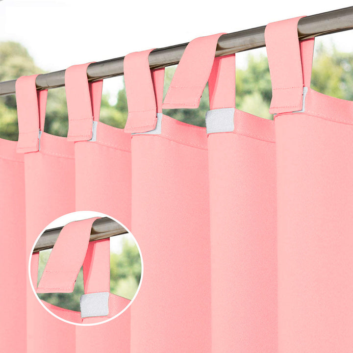 Deck Curtains With Velcro Tab Top, Outdoor Deck Curtains, Waterproof Velcro Tab Top Deck Curtains, 1 Pcs
