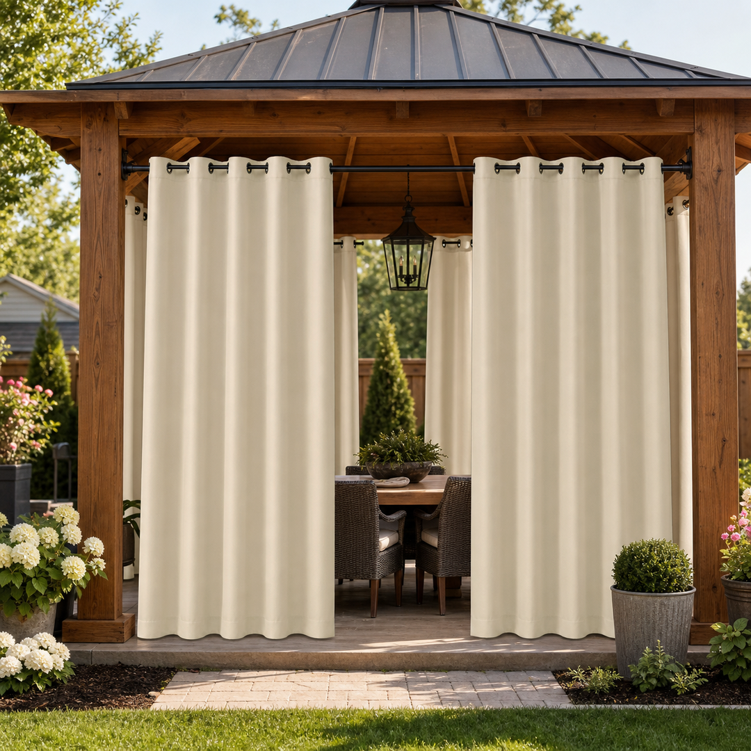 Gazebo Curtains With Grommets Top, Waterproof Gazebo Curtains, Grommets Top Gazebo Curtains, 1 Pcs
