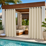 Cabana Curtains With Grommets Top, Waterproof Cabana Curtains, Grommets Top Cabana Curtains, 1 Pcs