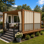 Deck Curtains With Grommets Top, Waterproof Deck Curtains, Grommets Top Deck Curtains, 1 Pcs