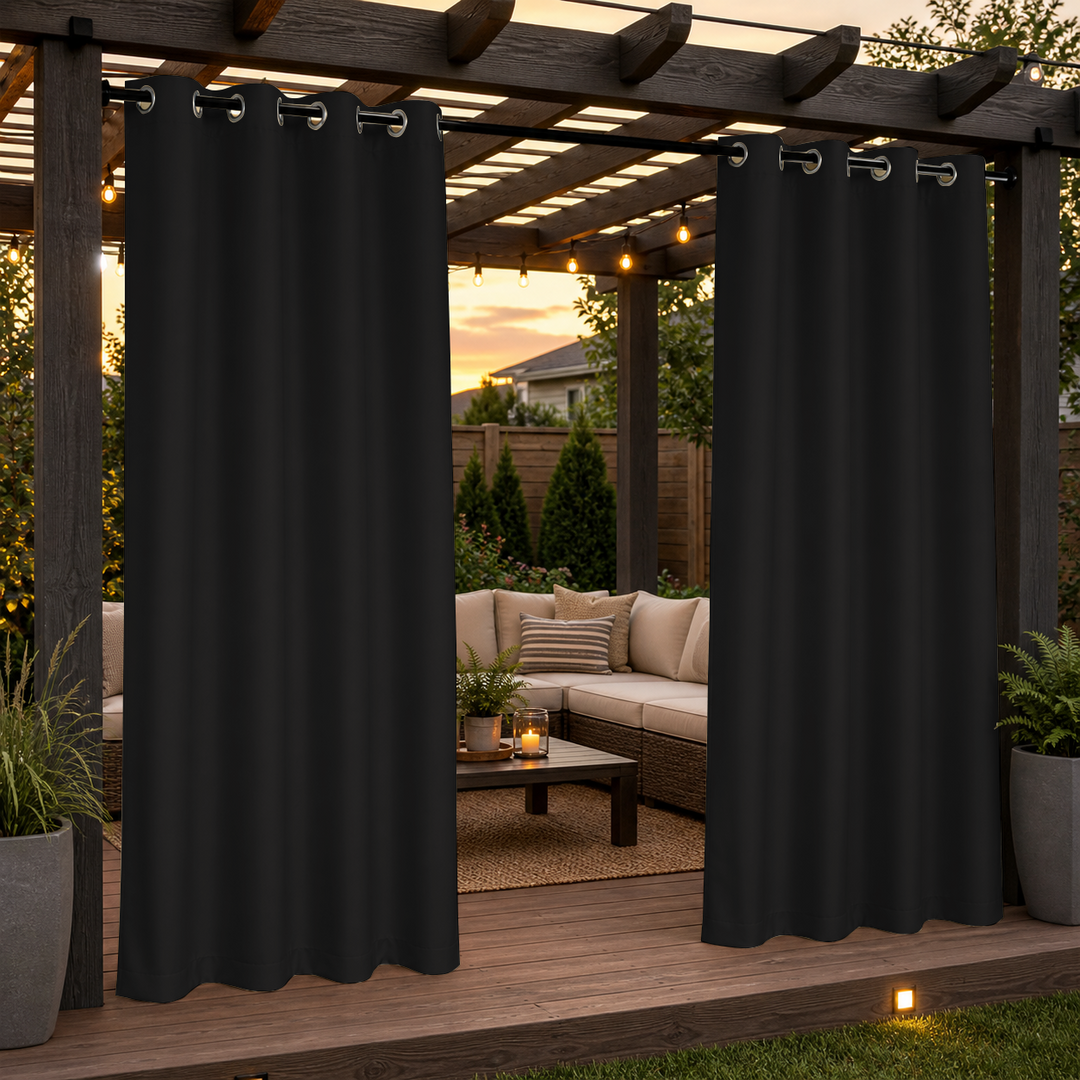 Pergola Curtains With Grommets Top, Waterproof Pergola Curtains, Grommets Top Pergola Curtains, 1 Pcs