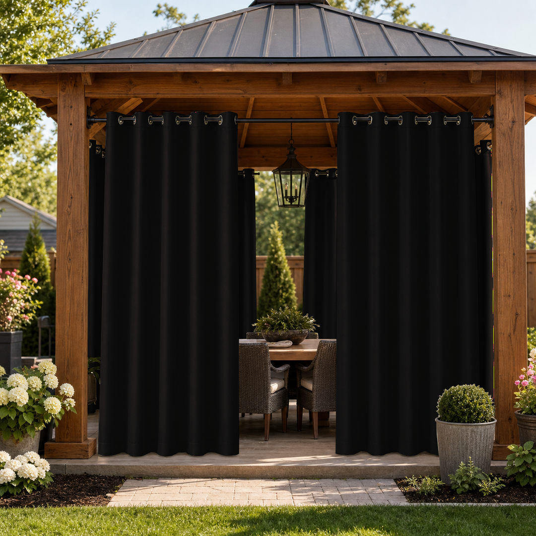 Gazebo Curtains With Grommets Top, Waterproof Gazebo Curtains, Grommets Top Gazebo Curtains, 1 Pcs