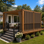 Deck Curtains With Grommets Top, Waterproof Deck Curtains, Grommets Top Deck Curtains, 1 Pcs