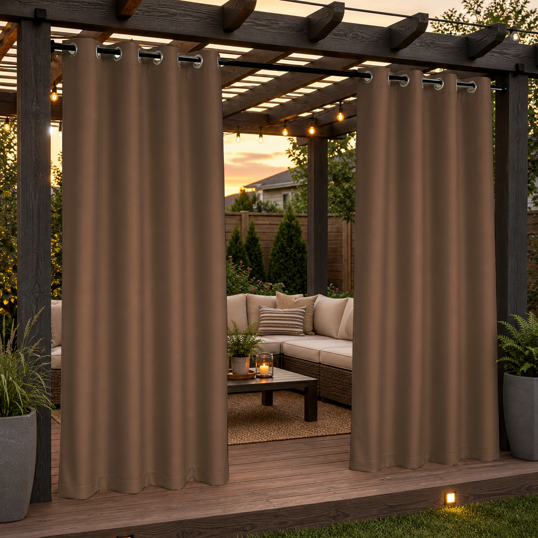 Pergola Curtains With Grommets Top, Waterproof Pergola Curtains, Grommets Top Pergola Curtains, 1 Pcs