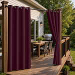 Patio Curtains With Grommets Top, Waterproof Patio Curtains, Grommets Top Patio Curtains, 1 Pcs