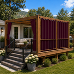 Deck Curtains With Grommets Top, Waterproof Deck Curtains, Grommets Top Deck Curtains, 1 Pcs