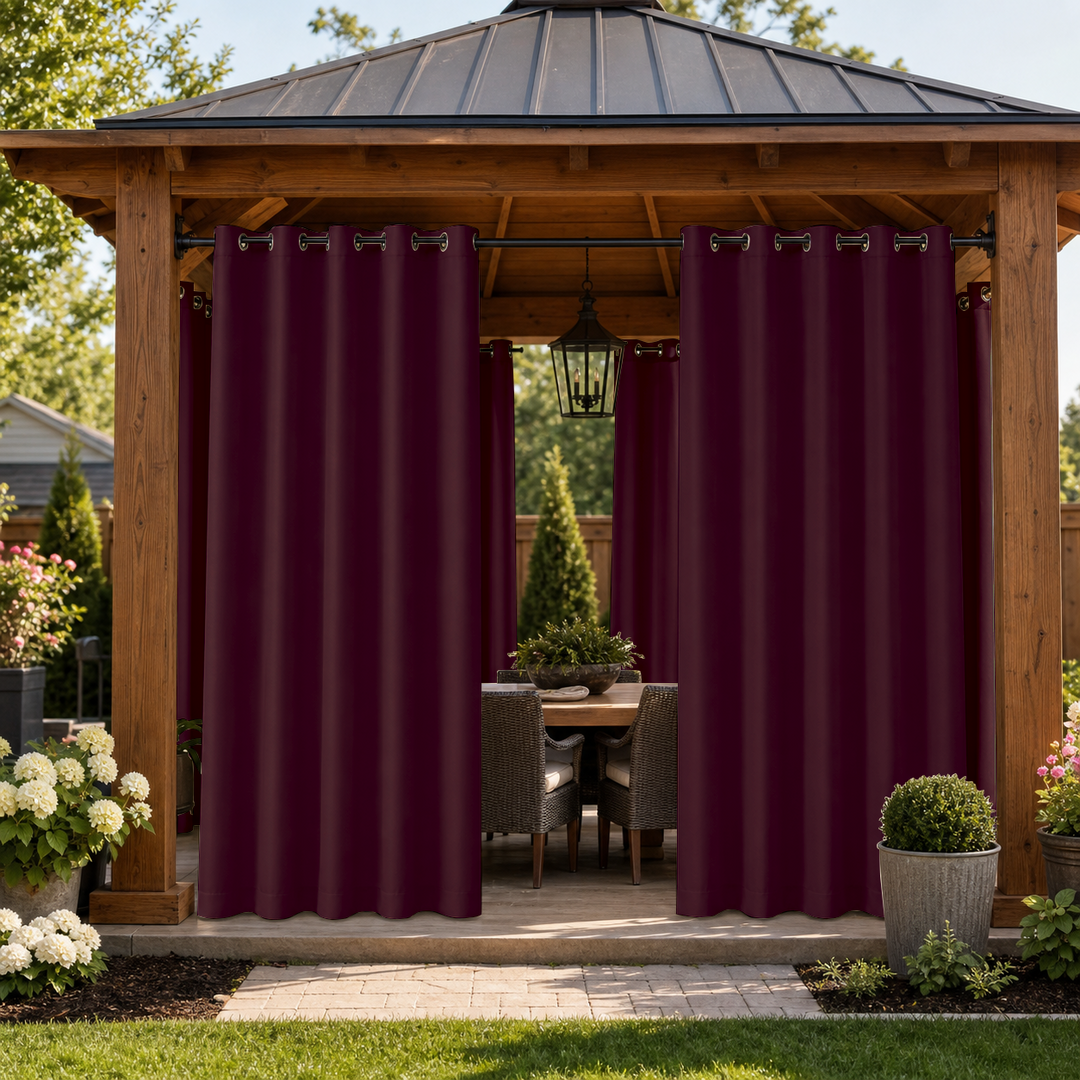 Gazebo Curtains With Grommets Top, Waterproof Gazebo Curtains, Grommets Top Gazebo Curtains, 1 Pcs
