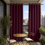 Balcony Curtains With Grommets Top, Waterproof Balcony Curtains, Grommets Top Balcony Curtains, 1 Pcs