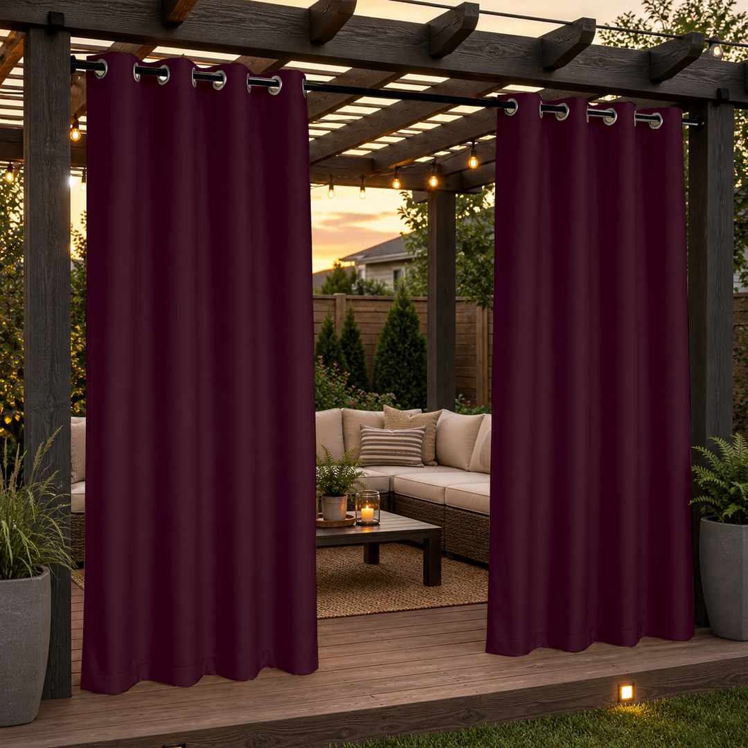 Pergola Curtains With Grommets Top, Waterproof Pergola Curtains, Grommets Top Pergola Curtains, 1 Pcs