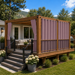 Deck Curtains With Grommets Top, Waterproof Deck Curtains, Grommets Top Deck Curtains, 1 Pcs