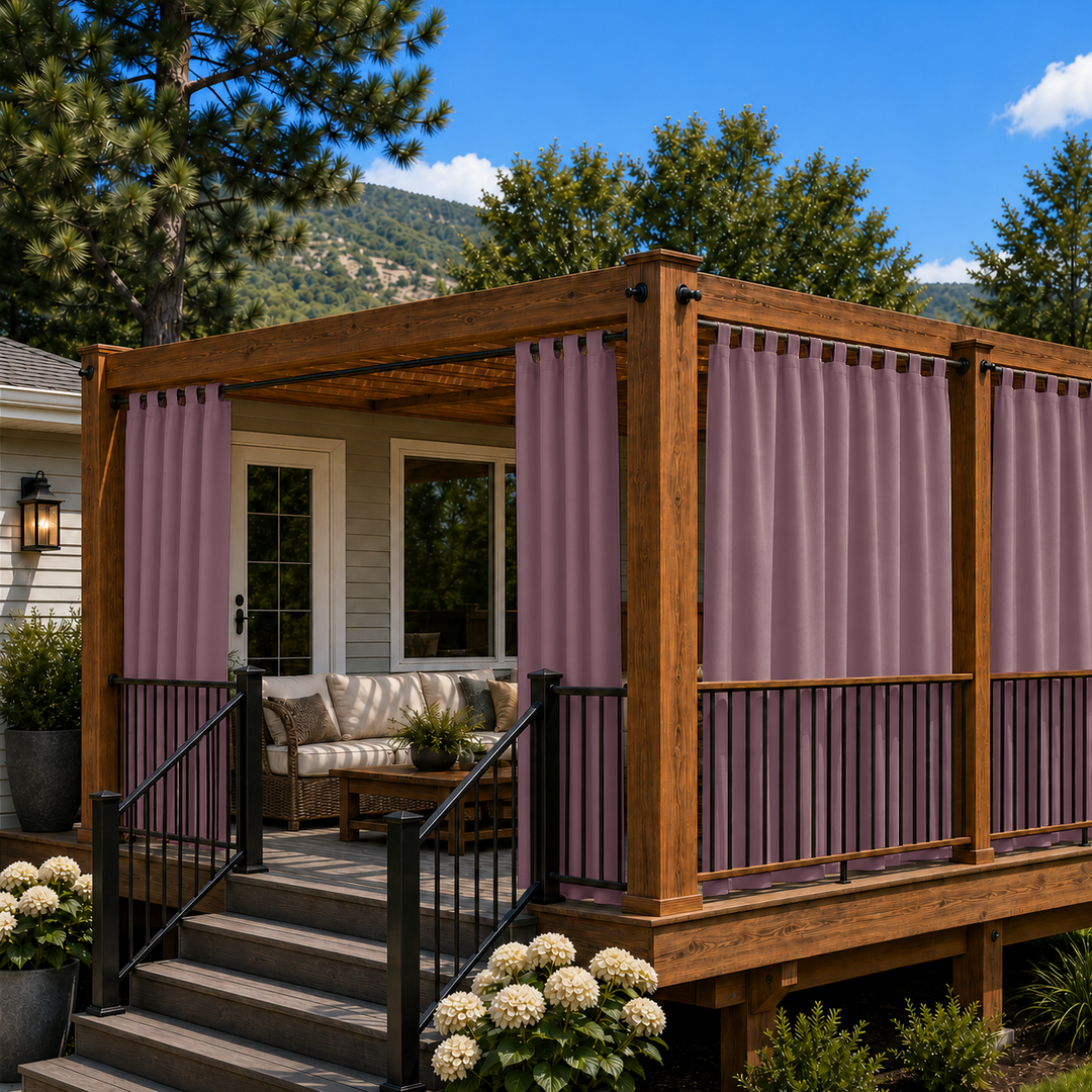Deck Curtains With Tab Top, Outdoor Deck Curtains, Waterproof Tab Top Deck Curtains, 1 Pcs