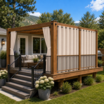 Deck Curtains With Grommets Top, Waterproof Deck Curtains, Grommets Top Deck Curtains, 1 Pcs